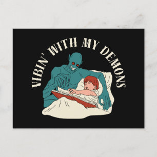 Vibin with my demon postcard