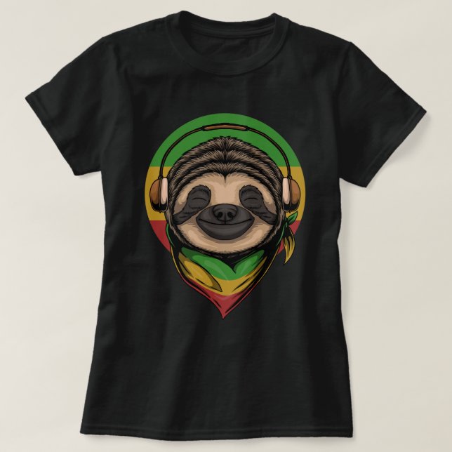 Vibing Sloth T-Shirt (Design Front)