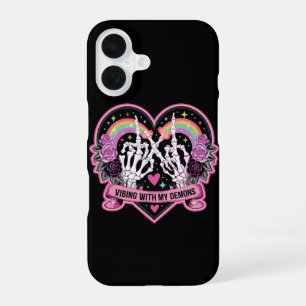 Vibing with My Demons iPhone 16 Case