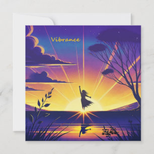Vibrance Abstract Flat Card – Text Design