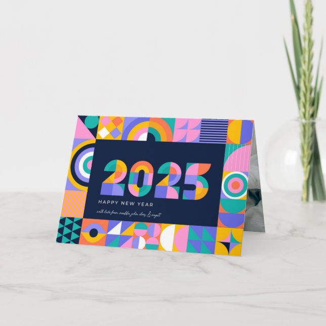 Vibrant 2025 New Year Holiday Card (Front)
