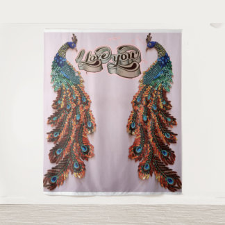 Vibrant 3D Colourful Digital Art Tapestry large