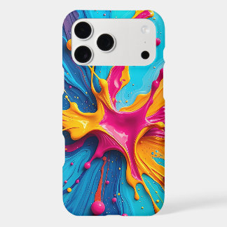 Vibrant 3D Fluid Paint Splash Abstract Pattern