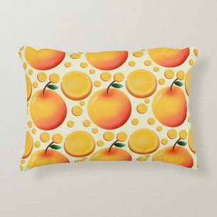 Vibrant 3D Glossy Orange and Mandarin fruit  Decorative Cushion