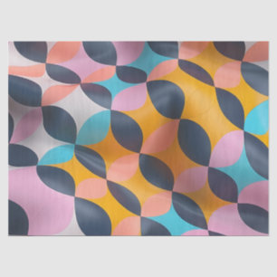 Vibrant 3D Petal Geometry Pattern in Bold Colours Tissue Paper