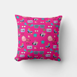 Vibrant 80s design cushion