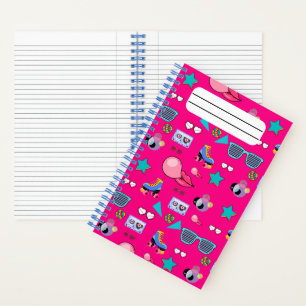 Vibrant 80s design notebook