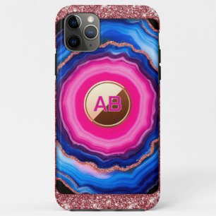 Vibrant Abstract Agate Pattern with Glittering Case-Mate iPhone Case