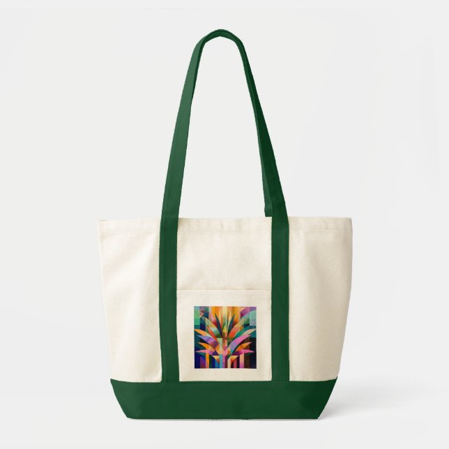 Vibrant Abstract Agave Tote Bag  (Front)