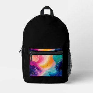 Vibrant Abstract Art Backpack Design for kids