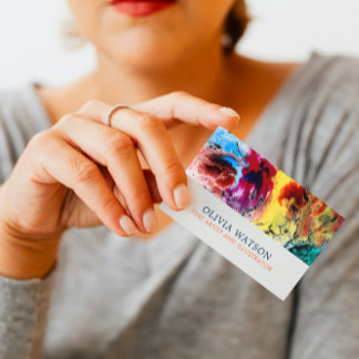 Vibrant Abstract Art Painter Business Card
