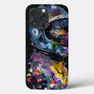 Vibrant Abstract Astronaut Head Digital Artwork iPhone 13 Pro Case