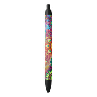Vibrant Abstract Black Ink Pen