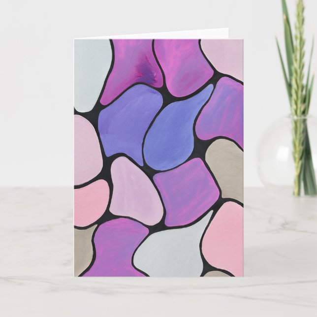 Vibrant Abstract Blank Note Card (Front)