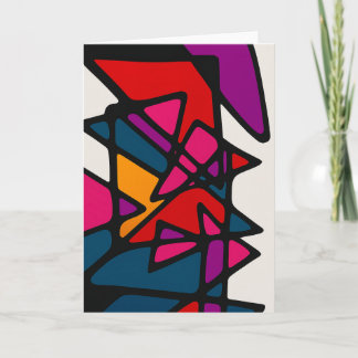 Vibrant Abstract Blank Note Card