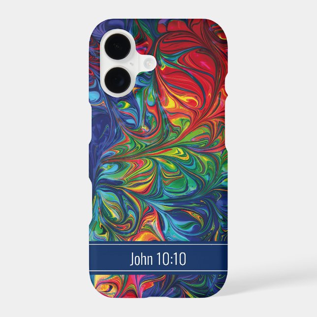 Vibrant Abstract Blue Scripture Personalised (Back)