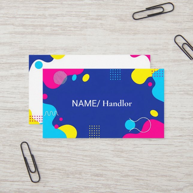 Vibrant Abstract Business Card (Front/Back In Situ)