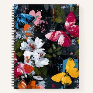 Vibrant Abstract Butterfly Flight (2) Notebook