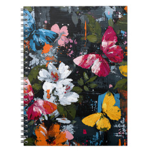 Vibrant Abstract Butterfly Flight (2) Notebook
