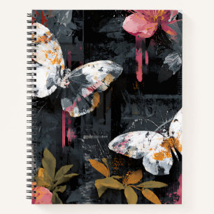 Vibrant Abstract Butterfly Flight (3) Notebook