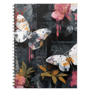 Vibrant Abstract Butterfly Flight (3) Notebook