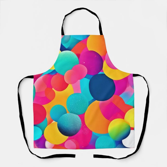 Vibrant Abstract Circles Apron (Front)