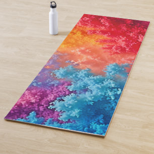 Vibrant Abstract Cloud Hues Yoga Mat