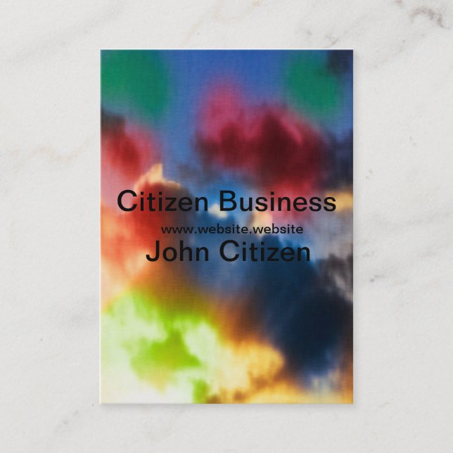 Vibrant abstract clouds business card (Front)