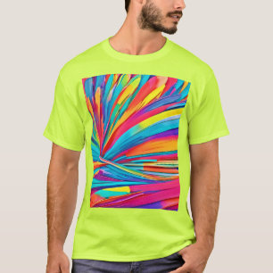 Vibrant Abstract Colour Burst T-Shirt
