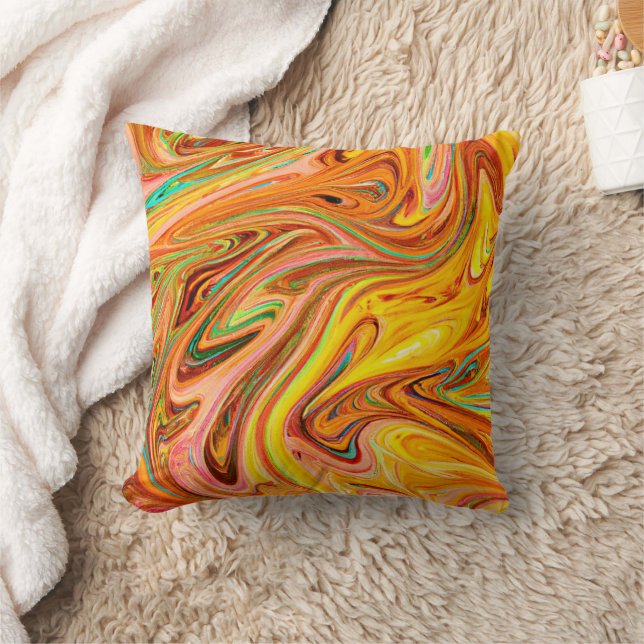 Vibrant Abstract Colour pattern Cushion (Blanket)