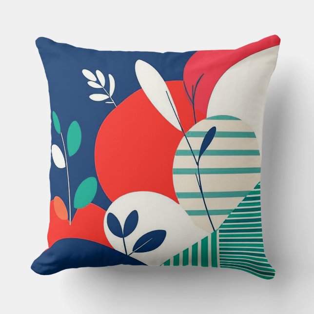 Vibrant abstract composition cushion (Front)