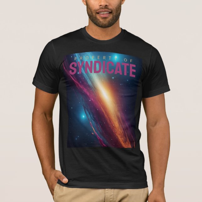 Vibrant Abstract Cosmic Galaxy Space T-Shirt (Front)