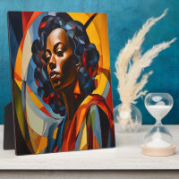 Vibrant Abstract Cubist Portrait Art