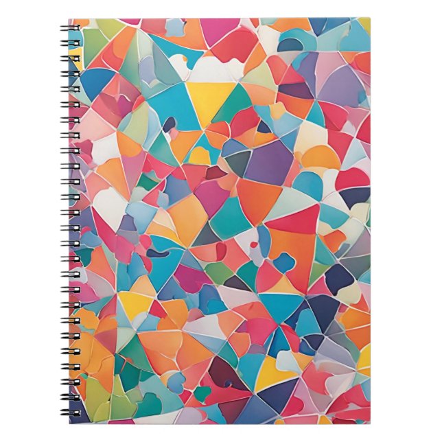 Vibrant Abstract Design Notebook - the best gift (Front)