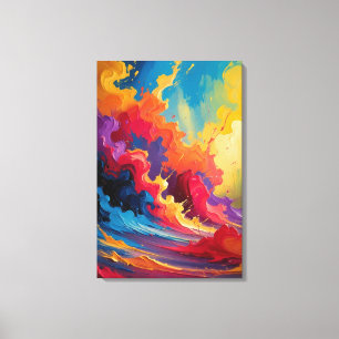 Vibrant Abstract Energy - Colourful Canvas Print