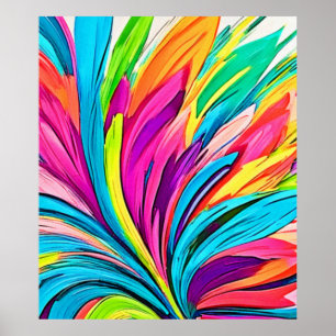 Vibrant Abstract Explosion Poster