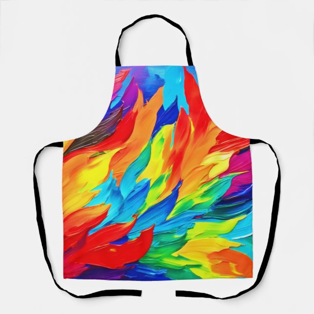 Vibrant Abstract Expressionism Painting  Apron (Front)