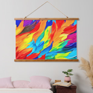 Vibrant Abstract Expressionism Painting  Hanging Tapestry