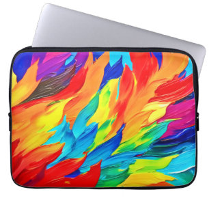 Vibrant Abstract Expressionism Painting  Laptop Sleeve