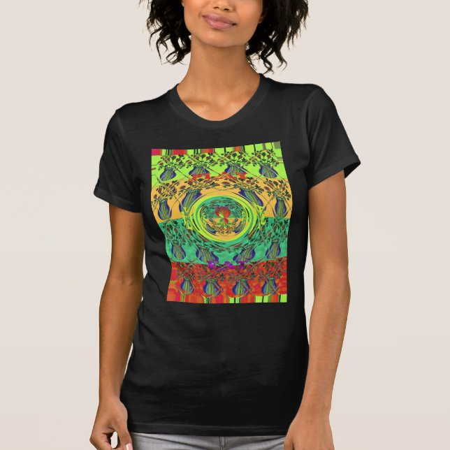 Vibrant Abstract Floral Art  T-Shirt (Front)