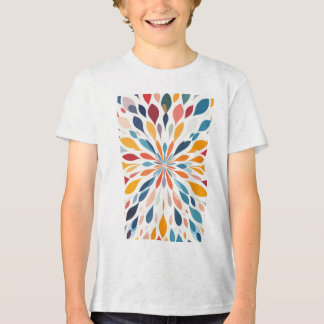Vibrant Abstract Floral Burst Pattern  Tri-Blend Shirt