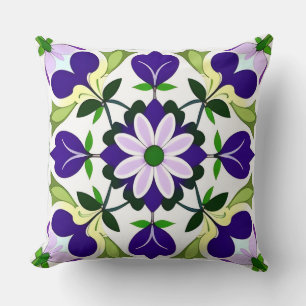 Vibrant Abstract Floral Pattern Cushion