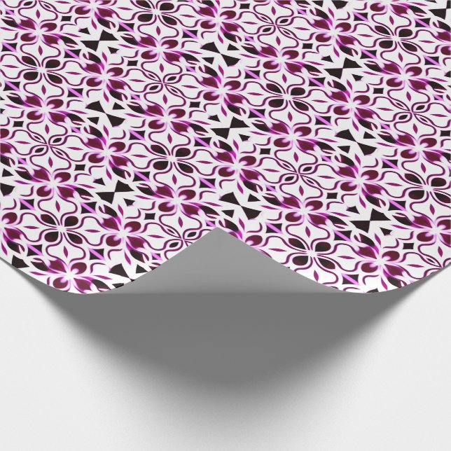 Vibrant Abstract Floral Pattern Wrapping Paper (Corner)