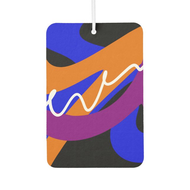 Vibrant Abstract Flow Car Air Freshener (Front)