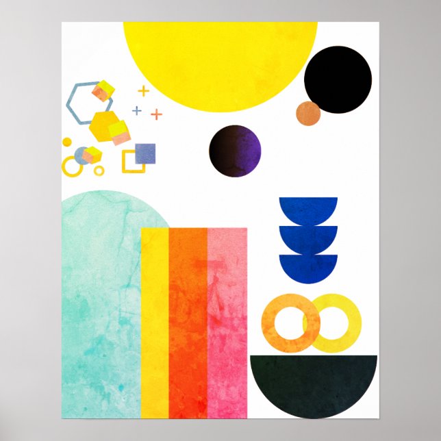 Vibrant Abstract Freeform Wall Art (Front)