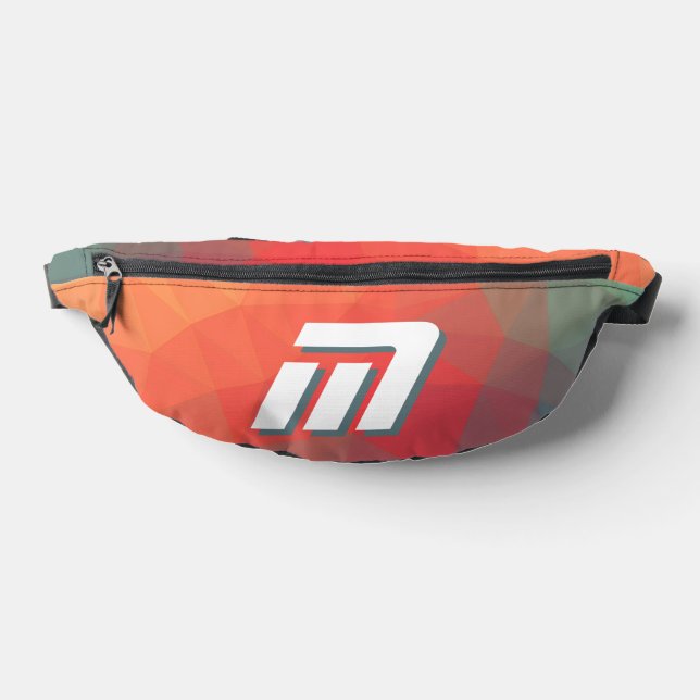 Vibrant Abstract Geometric Personalizable  Bum Bags (Lay Down)
