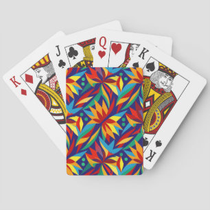 Vibrant Abstract Geometric Tropical Multicolored Playing Cards