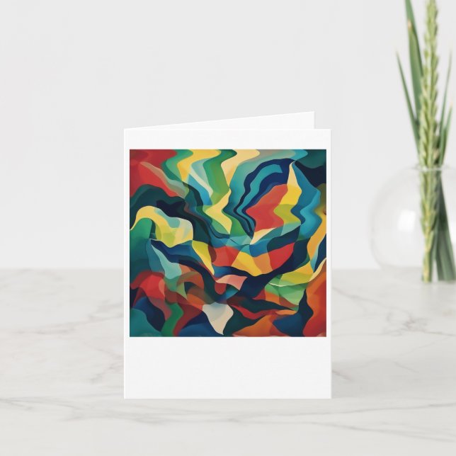 Vibrant Abstract Geometry Iii Sticker  Card (Front)