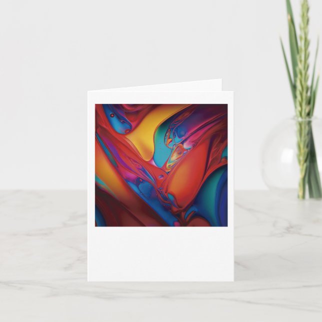 Vibrant Abstract Geometry Iv Sticker  Card (Front)