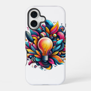 Vibrant Abstract Light Bulb Explosion iPhone 16 Case